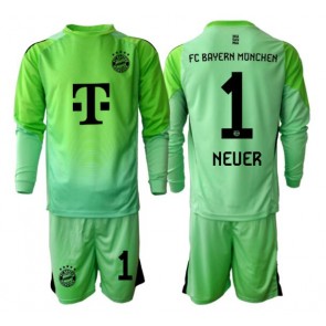 Bayern Munich Manuel Neuer #1 Brankář Domácí dres komplet pro Děti 2025-26 Dlouhým Rukávem (+ Krátké kalhoty)