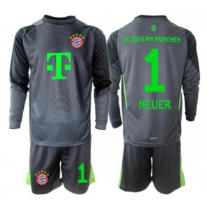 Bayern Munich Manuel Neuer #1 Brankář Venkovní dres komplet pro Děti 2025-26 Dlouhým Rukávem (+ Krátké kalhoty)