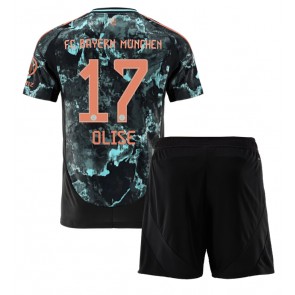 Bayern Munich Michael Olise #17 Venkovní dres komplet pro Děti 2024-25 Krátkým Rukávem (+ Krátké kalhoty)