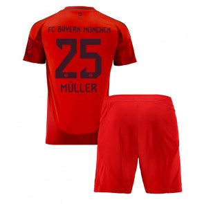 Bayern Munich Thomas Muller #25 Domácí dres komplet pro Děti 2024-25 Krátkým Rukávem (+ Krátké kalhoty)