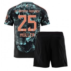 Bayern Munich Thomas Muller #25 Venkovní dres komplet pro Děti 2024-25 Krátkým Rukávem (+ Krátké kalhoty)