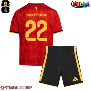 Belgie Alexis Saelemaekers #22 Domácí dres komplet pro Děti MS 2026 Krátkým Rukávem (+ Krátké kalhoty)