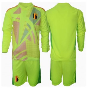 Belgie Brankář Venkovní dres komplet pro Děti ME 2024 Dlouhým Rukávem (+ Krátké kalhoty)