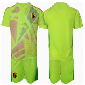 Belgie Brankář Venkovní dres komplet pro Děti ME 2024 Krátkým Rukávem (+ Krátké kalhoty)
