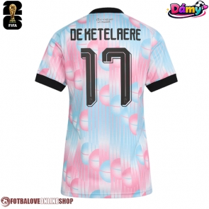 Belgie Charles De Ketelaere #17 Venkovní Dres pro Dámy MS 2026 Krátkým Rukávem
