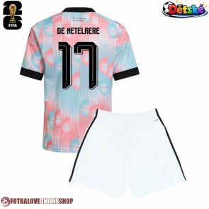 Belgie Charles De Ketelaere #17 Venkovní dres komplet pro Děti MS 2026 Krátkým Rukávem (+ Krátké kalhoty)