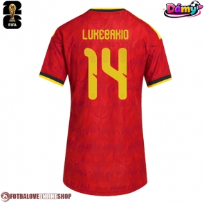 Belgie Dodi Lukebakio #14 Domácí Dres pro Dámy MS 2026 Krátkým Rukávem