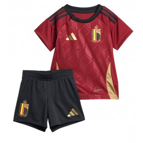 Belgie Domácí dres komplet pro Děti ME 2024 Krátkým Rukávem (+ Krátké kalhoty)