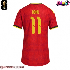 Belgie Jeremy Doku #11 Domácí Dres pro Dámy MS 2026 Krátkým Rukávem