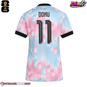 Belgie Jeremy Doku #11 Venkovní Dres pro Dámy MS 2026 Krátkým Rukávem