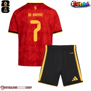 Belgie Kevin De Bruyne #7 Domácí dres komplet pro Děti MS 2026 Krátkým Rukávem (+ Krátké kalhoty)