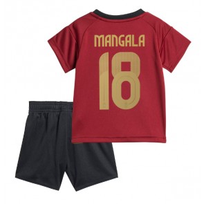 Belgie Orel Mangala #18 Domácí dres komplet pro Děti ME 2024 Krátkým Rukávem (+ Krátké kalhoty)