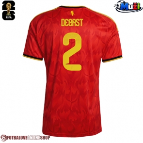 Belgie Zeno Debast #2 Domácí Dres MS 2026 Krátkým Rukávem