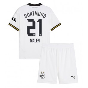 Borussia Dortmund Donyell Malen #21 Alternativní dres komplet pro Děti 2024-25 Krátkým Rukávem (+ Krátké kalhoty)