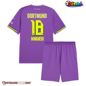 Borussia Dortmund Ethan Nwaneri #18 Alternativní dres komplet pro Děti 2026-27 Krátkým Rukávem (+ Krátké kalhoty)
