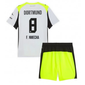 Borussia Dortmund Felix Nmecha #8 Venkovní dres komplet pro Děti 2025-26 Krátkým Rukávem (+ Krátké kalhoty)