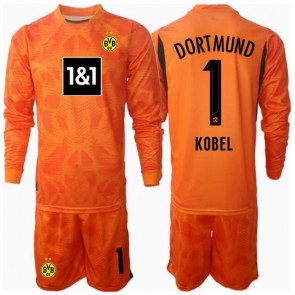 Borussia Dortmund Gregor Kobel #1 Brankář Alternativní dres komplet pro Děti 2024-25 Dlouhým Rukávem (+ Krátké kalhoty)