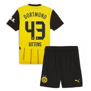 Borussia Dortmund Jamie Bynoe-Gittens #43 Domácí dres komplet pro Děti 2024-25 Krátkým Rukávem (+ Krátké kalhoty)