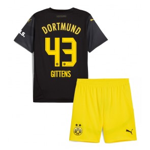 Borussia Dortmund Jamie Bynoe-Gittens #43 Venkovní dres komplet pro Děti 2024-25 Krátkým Rukávem (+ Krátké kalhoty)