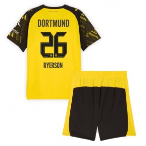 Borussia Dortmund Julian Ryerson #26 Domácí dres komplet pro Děti 2025-26 Krátkým Rukávem (+ Krátké kalhoty)