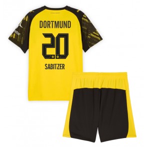Borussia Dortmund Marcel Sabitzer #20 Domácí dres komplet pro Děti 2025-26 Krátkým Rukávem (+ Krátké kalhoty)