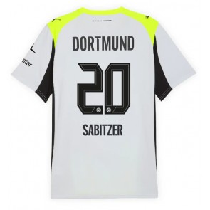 Borussia Dortmund Marcel Sabitzer #20 Venkovní Dres 2025-26 Krátkým Rukávem Borussia Dortmund Marcel Sabitzer #20 Venkovní Dres 2025-26 Krátkým Rukávem