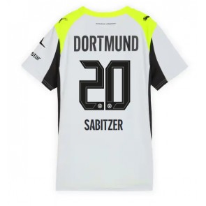 Borussia Dortmund Marcel Sabitzer #20 Venkovní Dres pro Dámy 2025-26 Krátkým Rukávem Borussia Dortmund Marcel Sabitzer #20 Venkovní Dres pro Dámy 2025-26 Krátkým Rukávem