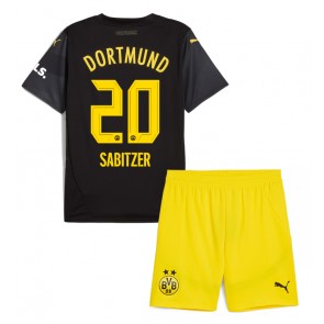 Borussia Dortmund Marcel Sabitzer #20 Venkovní dres komplet pro Děti 2024-25 Krátkým Rukávem (+ Krátké kalhoty)