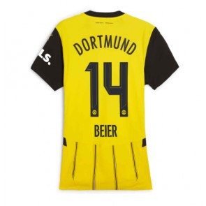 Borussia Dortmund Maximilian Beier #14 Domácí Dres pro Dámy 2024-25 Krátkým Rukávem