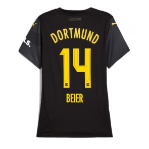 Borussia Dortmund Maximilian Beier #14 Venkovní Dres pro Dámy 2024-25 Krátkým Rukávem