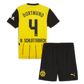 Borussia Dortmund Nico Schlotterbeck #4 Domácí dres komplet pro Děti 2024-25 Krátkým Rukávem (+ Krátké kalhoty)