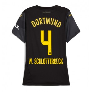 Borussia Dortmund Nico Schlotterbeck #4 Venkovní Dres pro Dámy 2024-25 Krátkým Rukávem