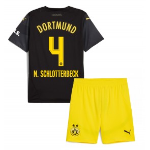 Borussia Dortmund Nico Schlotterbeck #4 Venkovní dres komplet pro Děti 2024-25 Krátkým Rukávem (+ Krátké kalhoty)