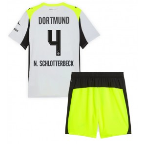 Borussia Dortmund Nico Schlotterbeck #4 Venkovní dres komplet pro Děti 2025-26 Krátkým Rukávem (+ Krátké kalhoty)