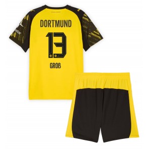 Borussia Dortmund Pascal Gross #13 Domácí dres komplet pro Děti 2025-26 Krátkým Rukávem (+ Krátké kalhoty)