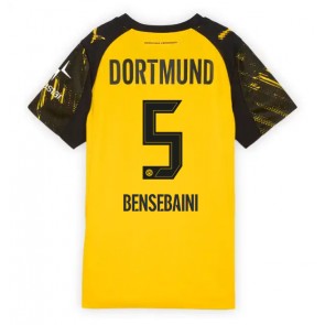 Borussia Dortmund Ramy Bensebaini #5 Domácí Dres pro Dámy 2025-26 Krátkým Rukávem Borussia Dortmund Ramy Bensebaini #5 Domácí Dres pro Dámy 2025-26 Krátkým Rukávem