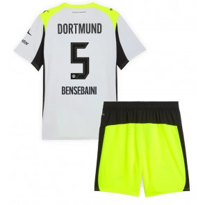 Borussia Dortmund Ramy Bensebaini #5 Venkovní dres komplet pro Děti 2025-26 Krátkým Rukávem (+ Krátké kalhoty)