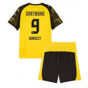 Borussia Dortmund Serhou Guirassy #9 Domácí dres komplet pro Děti 2025-26 Krátkým Rukávem (+ Krátké kalhoty)
