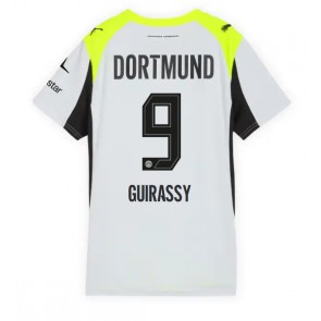 Borussia Dortmund Serhou Guirassy #9 Venkovní Dres pro Dámy 2025-26 Krátkým Rukávem Borussia Dortmund Serhou Guirassy #9 Venkovní Dres pro Dámy 2025-26 Krátkým Rukávem