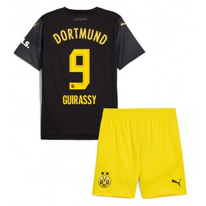 Borussia Dortmund Serhou Guirassy #9 Venkovní dres komplet pro Děti 2024-25 Krátkým Rukávem (+ Krátké kalhoty)