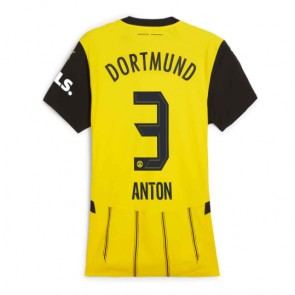 Borussia Dortmund Waldemar Anton #3 Domácí Dres pro Dámy 2024-25 Krátkým Rukávem