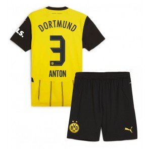 Borussia Dortmund Waldemar Anton #3 Domácí dres komplet pro Děti 2024-25 Krátkým Rukávem (+ Krátké kalhoty)