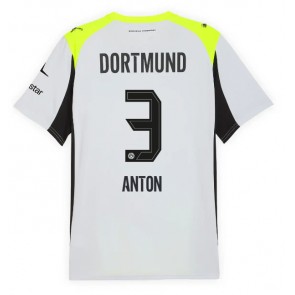 Borussia Dortmund Waldemar Anton #3 Venkovní Dres 2025-26 Krátkým Rukávem Borussia Dortmund Waldemar Anton #3 Venkovní Dres 2025-26 Krátkým Rukávem