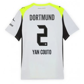 Borussia Dortmund Yan Couto #2 Venkovní Dres 2025-26 Krátkým Rukávem Borussia Dortmund Yan Couto #2 Venkovní Dres 2025-26 Krátkým Rukávem