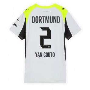 Borussia Dortmund Yan Couto #2 Venkovní Dres pro Dámy 2025-26 Krátkým Rukávem Borussia Dortmund Yan Couto #2 Venkovní Dres pro Dámy 2025-26 Krátkým Rukávem