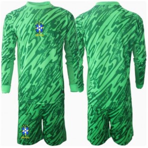 Brazílie Brankář Domácí dres komplet pro Děti Copa America 2024 Dlouhým Rukávem (+ Krátké kalhoty)