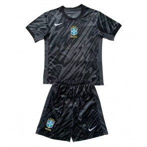 Brazílie Brankář Venkovní dres komplet pro Děti Copa America 2024 Krátkým Rukávem (+ Krátké kalhoty)