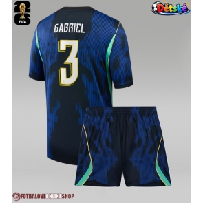 Brazílie Gabriel Magalhaes #3 Venkovní dres komplet pro Děti MS 2026 Krátkým Rukávem (+ Krátké kalhoty)