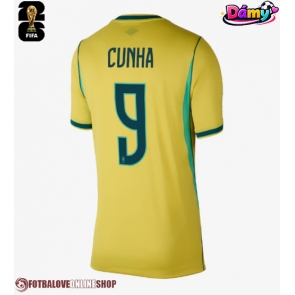Brazílie Matheus Cunha #9 Domácí Dres pro Dámy MS 2026 Krátkým Rukávem
