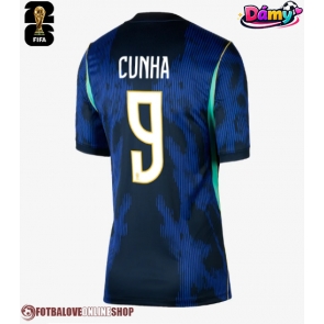 Brazílie Matheus Cunha #9 Venkovní Dres pro Dámy MS 2026 Krátkým Rukávem